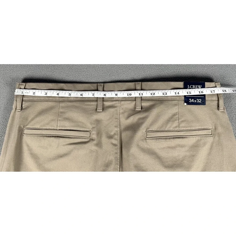 J Crew Pants Mens 34x32 Beige Slim TruTemp 365 Twill Chino Minimalist New